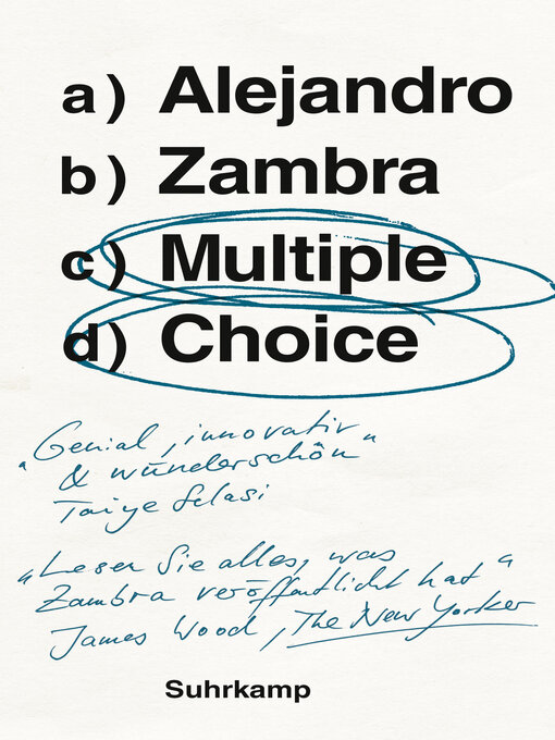 Title details for Multiple Choice by Alejandro Zambra - Available